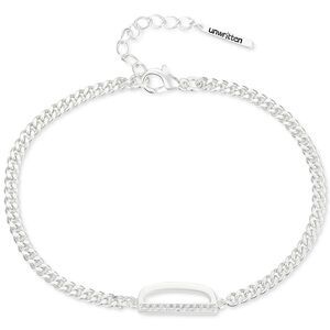 Unwritten Silver Bracelet with “D” letter and cubic zirconia